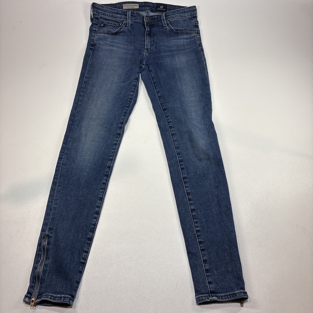 AG Adriano Goldschmied Zip-up Legging 26R Denim Low Skinny Ankle Zip New in USA